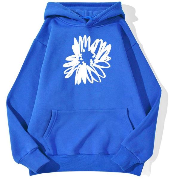 

women's hoodies & sweatshirts white print blooming flowers streetwear female loose sport casual hoodie skin friendly cool hoody for wom, Black