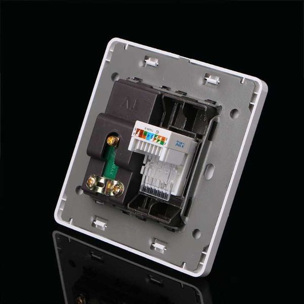 

rj45 network adapter+tv antenna coaxial wall mount output faceplate panel socket
