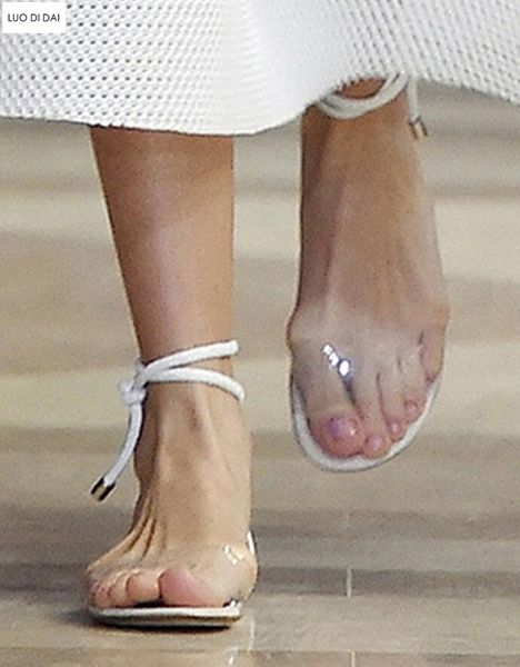 

2021 fashion women flat heel sandals party shoes lace up sandals runway shoes summer gladiator pvc open toe, Black