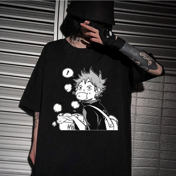 

anime haikyuu karasuno school mens women short sleeve funny, White;black