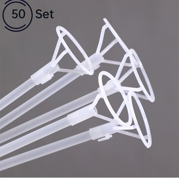 

50pcs transparent bobo balloon stick cup holder latex aluminum foil globs led accessories wedding party plies decorations