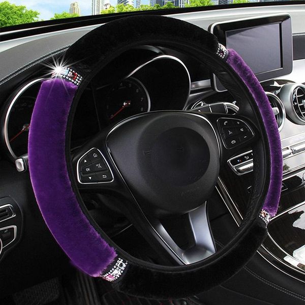 

steering wheel covers automobile protective cover, soft diameter, soft, water drill, pad, general size 37-38cm