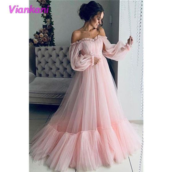 

ethnic clothing fashion women sweet girls sleeveless mesh wedding party dress 2021 off shoulder long tulle vestidos, Red