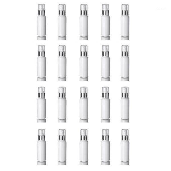 

storage bottles & jars 20pcs 100ml spray bottle empty white plastic fine mist travel atomiser - refillable reusable mini