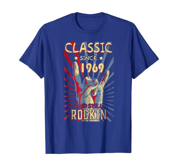 

classic since 1969 50th still rockin birthday t-shirt rock, White;black