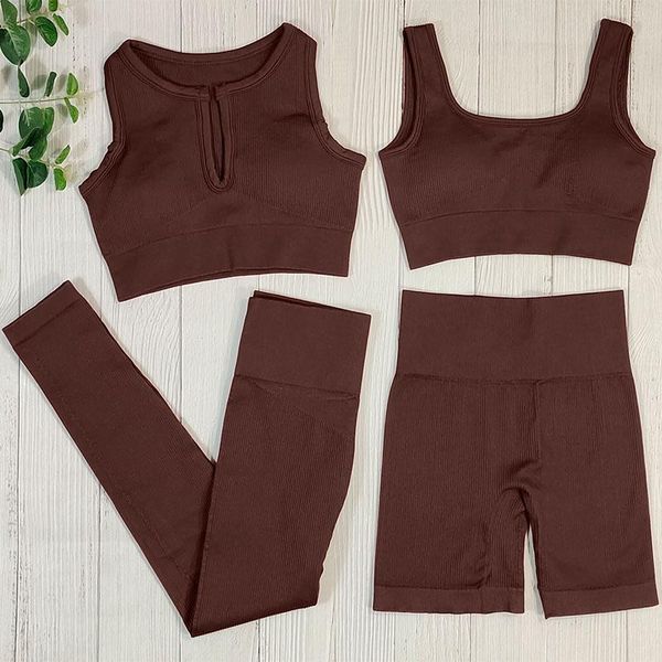 

yoga outfit women sports set seamless ribbed fitness suit sport for woman workout clothes sportswear active gym clothing