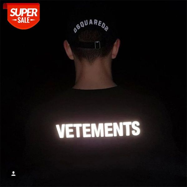 

vetements t-shirt men women 1:1 summer style 18ss reflection t shirt tees vetements t-shirt #cm9s, White;black