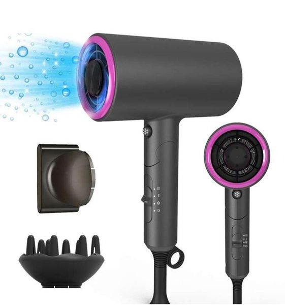 

electric hair brushes negative ion travel portable high-power household dryer foldable 1800w 2-in-1 three-speed mode