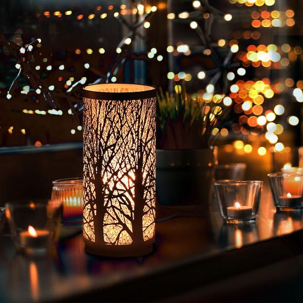 

fragrance lamps metal aroma lamp warm white stainless steel hollow carving light for living room bedroom yellow uk plug