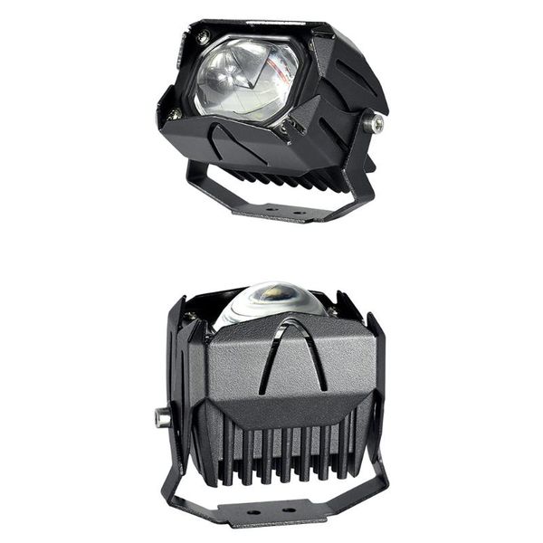 

working light 1 pair led car motorcycle headlights bulbs bifocal lens integrated aluminum body design for heat dissipation scooters headlamp