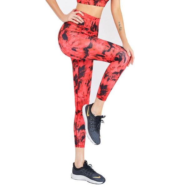 

running pants tie dye printing leggings for women high waist yoga gym altheletics, Black;blue