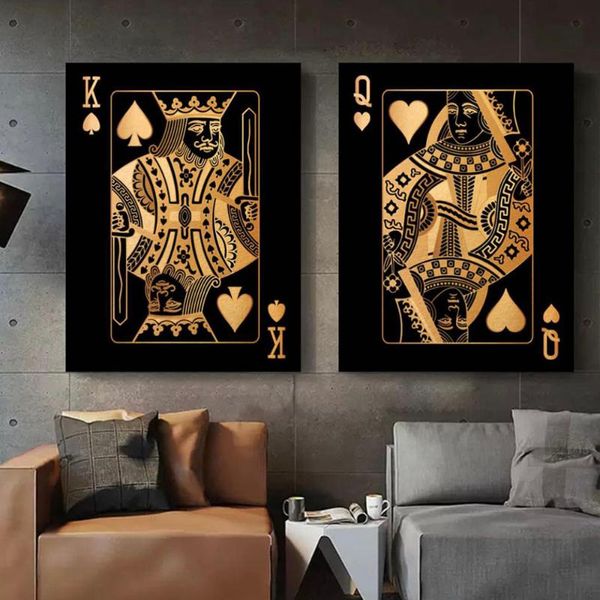 

paintings yellow queen king poker quotes nordic poster wall pictures for living room posters and prints art canvas painting unframed
