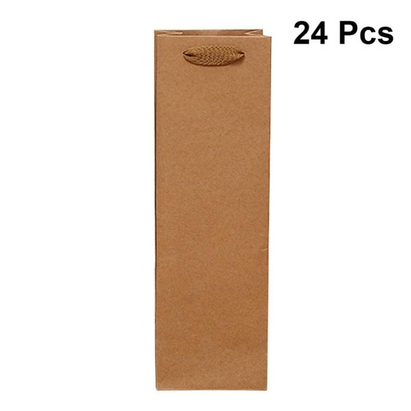 

gift wrap 12pcs kraft paper red hand bag drinks packing storage (single-vessle 11*9*35)