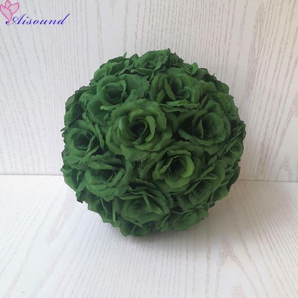

decorative flowers & wreaths 1pc full artificial silk rose flower ball wedding centerpieces kissing pomanders marriage party festival decor