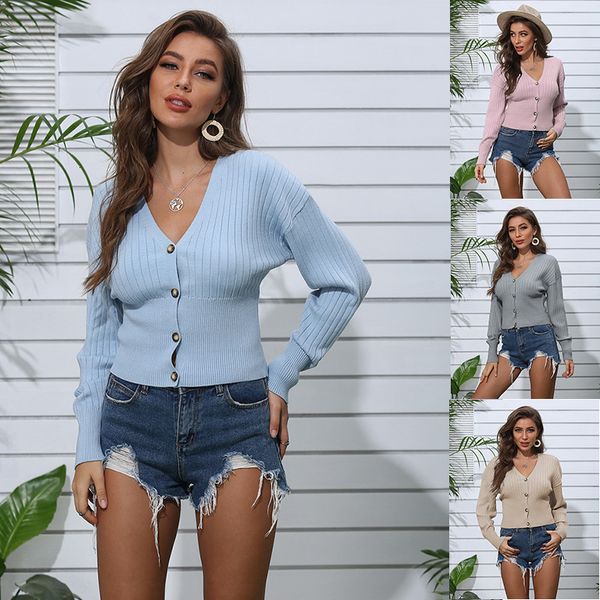 

2021 autumn winter women sweaters new arrival solid cardigan warm long sleeve v-neck vintage lady sweater z5jg, White;black