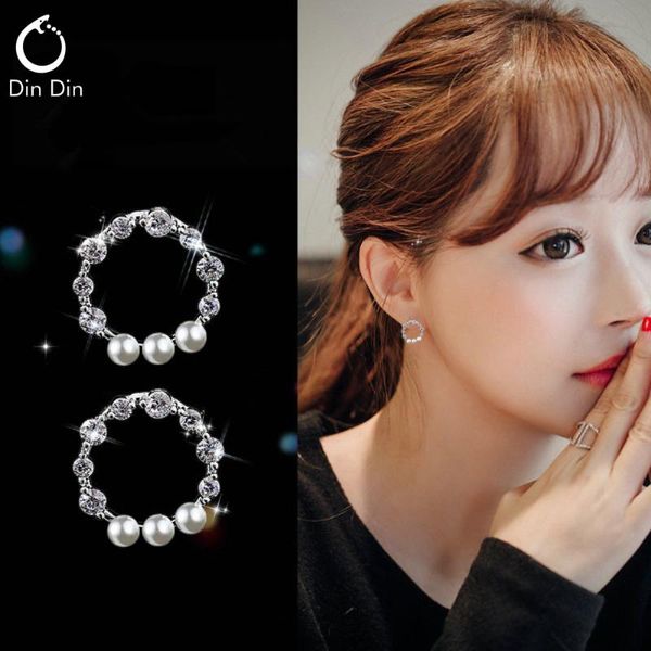 

stud fashion women earrings pendants eardrop pearl prevent allergy jewelry gifts trendy accessories, Golden;silver