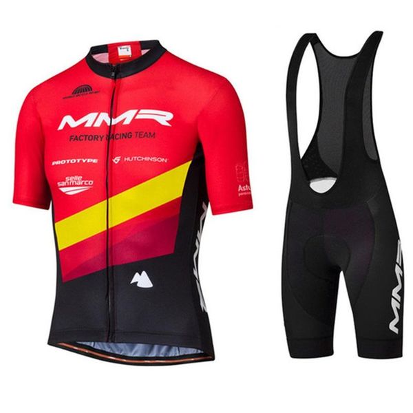 

racing sets 2021 mmr team cycling clothing summer short sleeved men's suit spandex fabric quick-drying and breathable, Black;blue