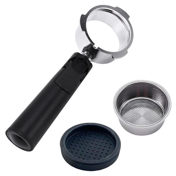 

coffee filters 51mm stainless steel bottomless portafilter with powder pad for professional maker accessory