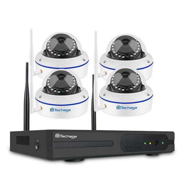 

techage 4ch 1080p nvr wireless wifi audio sound cctv security system 1080p 2mp dome ir p2p camera home surveillance kit 2tb hdd