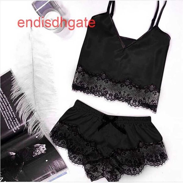 

factoryw1lisplit silk women's eyelashes lingerie pajamas home suit, Black;white