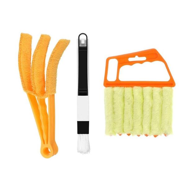 

car sponge air outlet cleaning brush easy to clean shutter tool 3pcs + groove hand-held