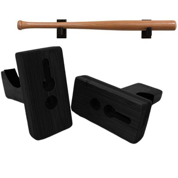 

hooks & rails 2pcs baseball bat display case holder horizontal wall mount