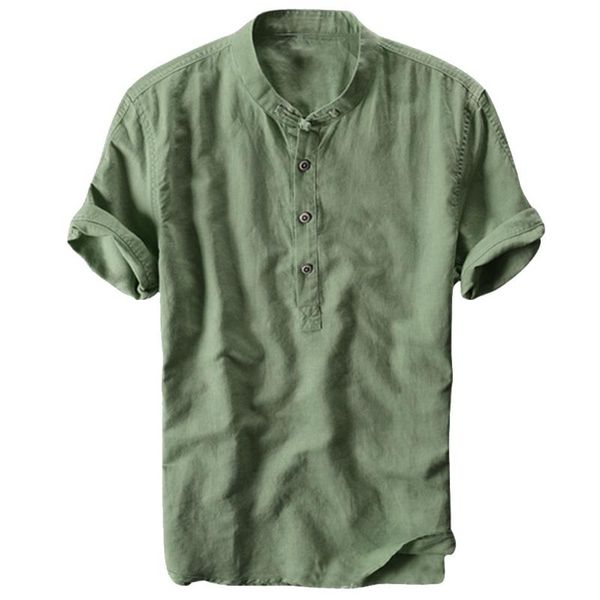 

men's casual shirts summer cool and thin breathable collar hanging dyed gradient cotton shirt, White;black