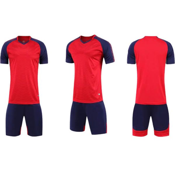 

custom men's soccer jerseys shorts diy name number logo sponsor football sets make your own sports set personalized men red team unifor