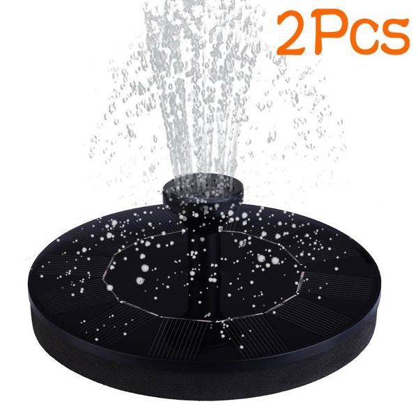 

2pcs solar power pump, bird bath-fountain water floating pond garden patio decor for pool garden pond watering submersible pumps