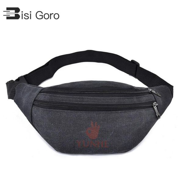 

waist bags bisi goro bag women fanny packs canvas belt pouch for zippered packets 2021 sports running purse