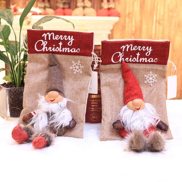 

christmas decorations stockings santa claus candy bag gift kids xmas noel decoration for home tree ornaments year
