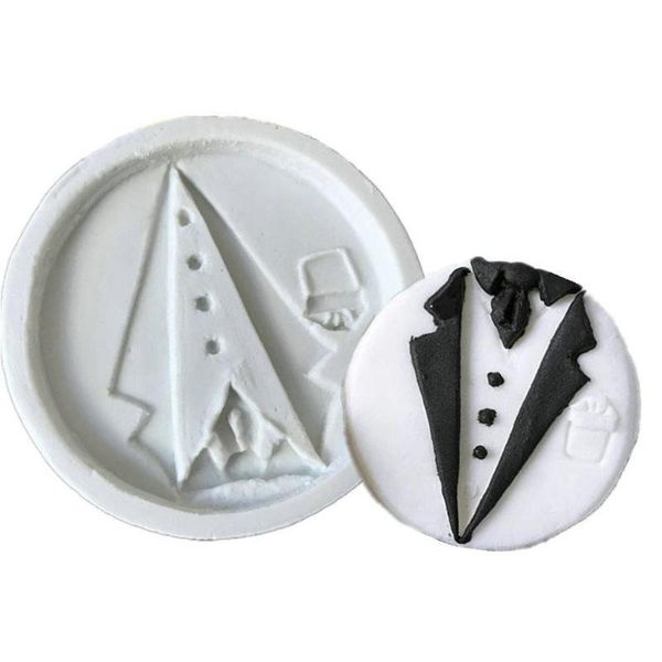 

cake tools mold wedding bride dress groom suit silicone fondant diy decorating tool