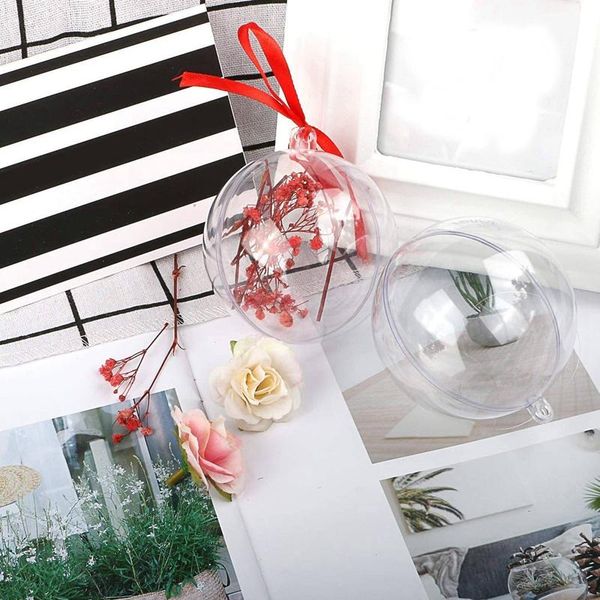 

party decoration transparent balls, 20 christmas tree balls (100 mm)
