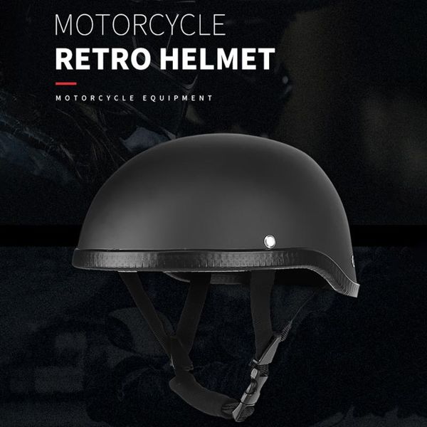 

motorcycle helmets half helmet retro style universal washable  black abs cotton plastic cap for motorcyclist