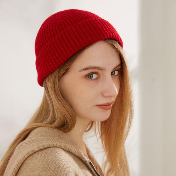 

beanie/skull caps fashion wool cap, Blue;gray