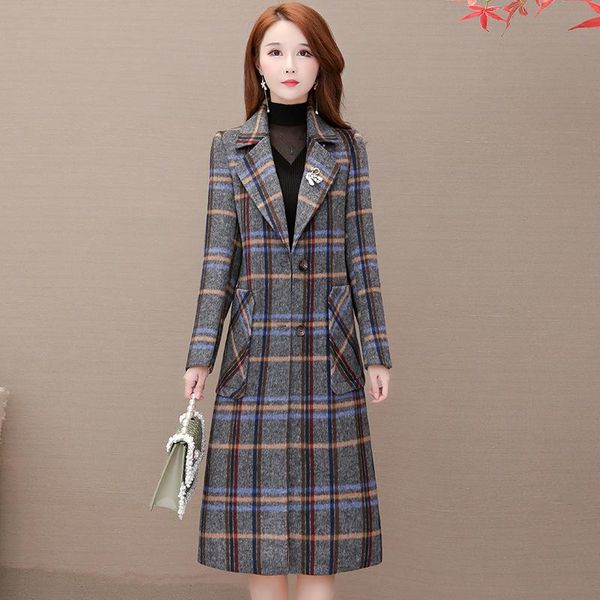 

women's wool & blends 2021 chpk abrigos para mujer clothes black coat winter woman