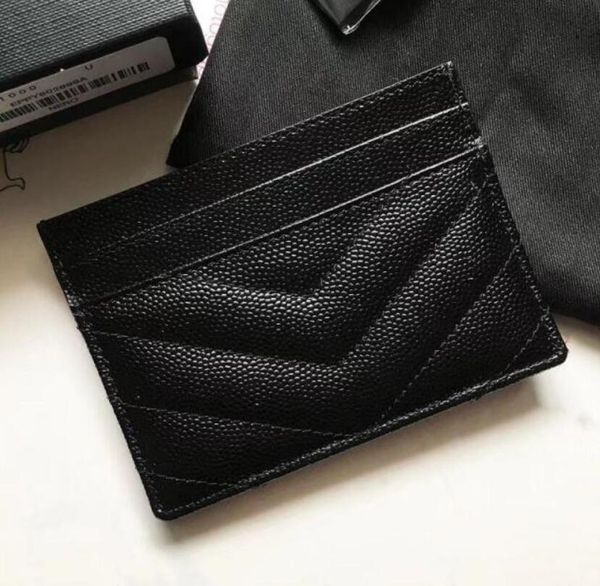 

luxury handbags and storage women card holder lady clutch wallet black small leather bag caviar coin purse