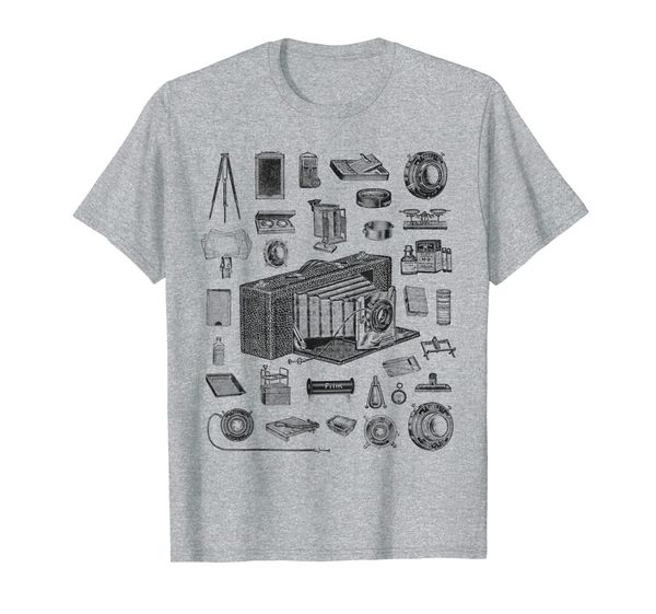 

vintage large format camera parts pgrapher shirts, White;black