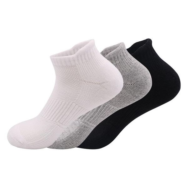 

ybaby 10pairs of leisure pure cotton sports solid color boat socks thickened terry sports boat socks simple and fashionable men, Black