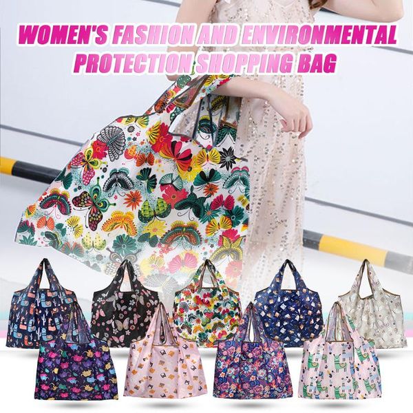 

storage bags eco-friendly shopping bag foldable super single shoulder large thick women travel folding c50