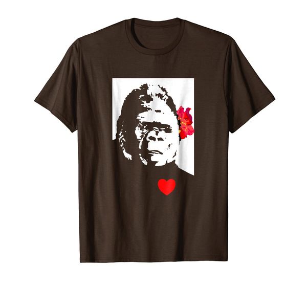

koko the gorilla flower and heart love and protect earth tee, White;black