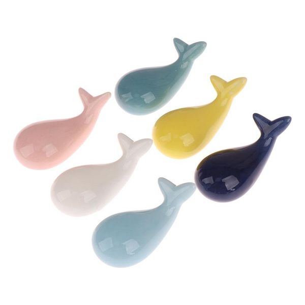 

chopsticks 1pcs cute whale ceramics spoon holder drag tableware decor