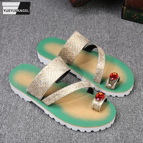 

slippers summer fashion mens crystal beach antiskid platform cow leathe slides flip flops outside casual shoes vintage, Black