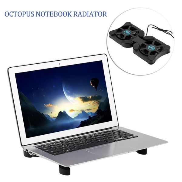 

lapcooling pads stand double fans mini ocs notebook cooler foldable usb pad for 7-15 inch