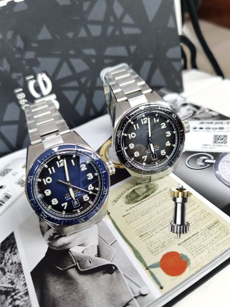 

kor men's watch size 42 mm using switzerland sw200-1 movement high-tech ceramic bidirectional rotating bead, sapphire crystal glass mir, Slivery;brown