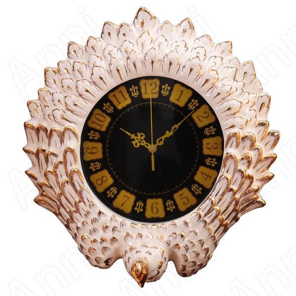 

wall clocks golden stroke peacock digital clock european luxury creative animal decorative ornaments living room decoration