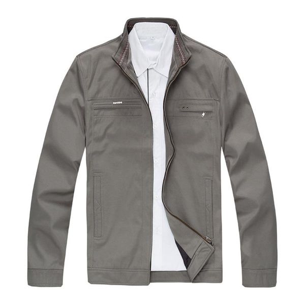 

2021 men's new autumn stand collar stitching jacket business casual thin zipper jacket, Black;brown