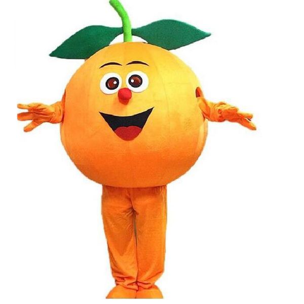 Halloween bonito laranja mascote traje top qualidade cartoon fruta anime tema caráter adultos tamanho Natal festa de aniversário outdoor