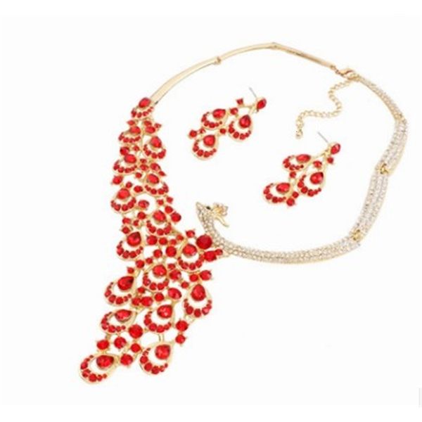 

wonderful low price diamond crystal 925 silver lady's set necklace earings 17.8uyyy