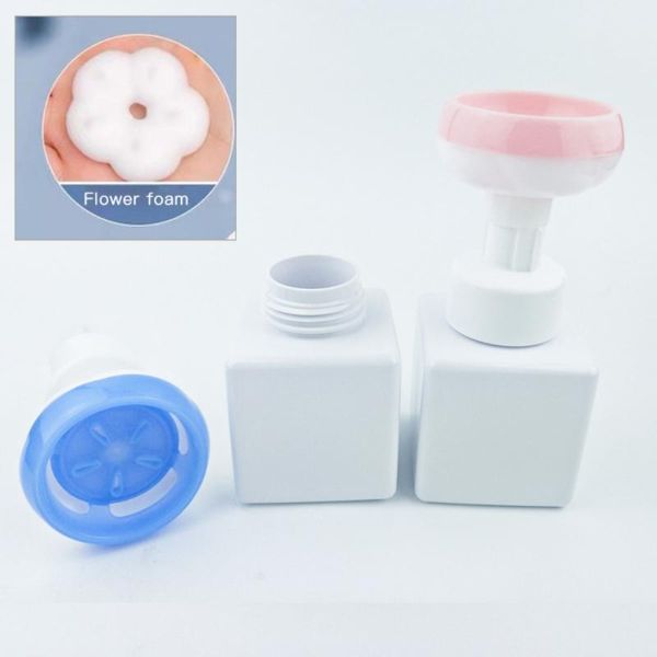 

storage bottles & jars 250ml soap bottle foaming lotions refillable flower pump head dispenser shampoo cosmetic foam empty